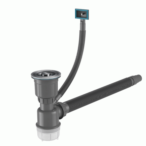 SET Zlewozmywak stalowy zamykany + bateria składana + dozownik ERIS40 Kamper