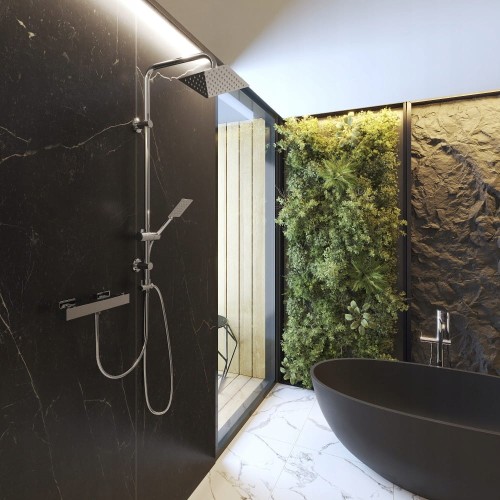 Zestaw prysznicowy natynkowy Granitan Toba + Tugela