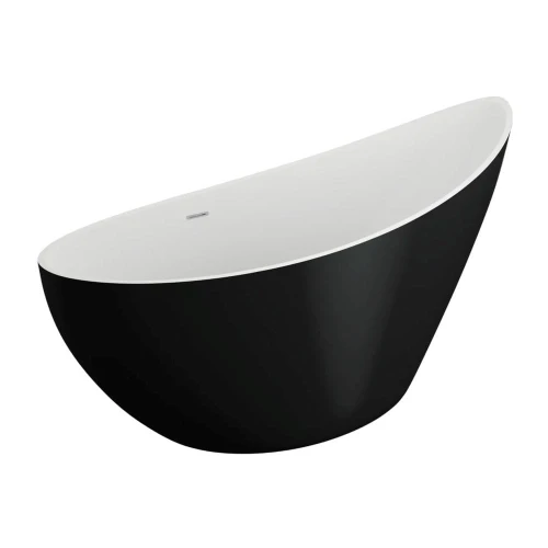Polimat Wanna wolnostojąca ZOE 180 x 80 cm Czarny Mat