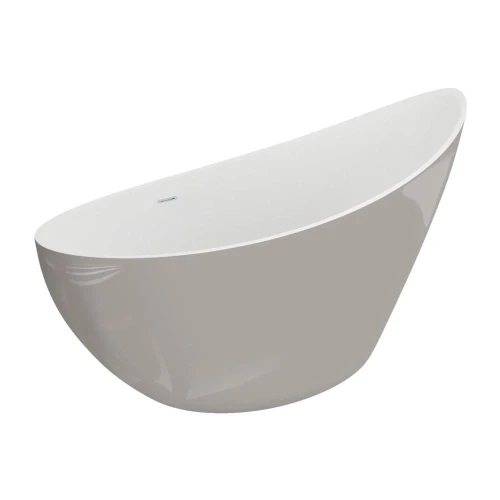 Polimat Wanna wolnostojąca ZOE 180 x 80 cm Efektowny Popiel