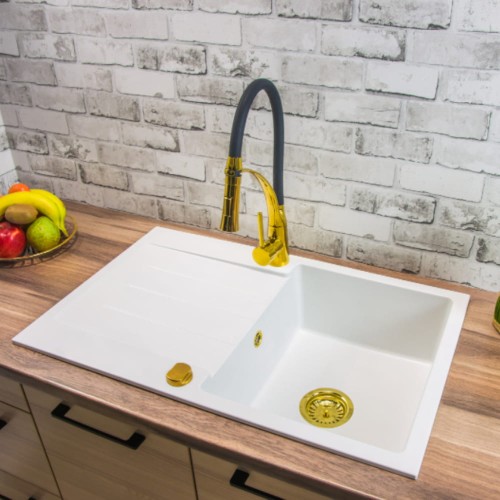 Zlewozmywak granitowy jednokomorowy z ociekaczem Roxy 