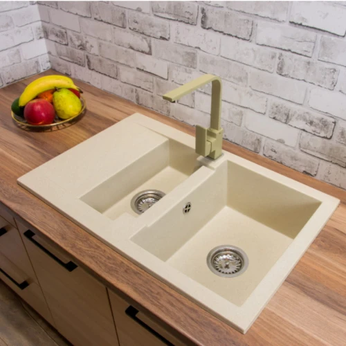 Zlewozmywak granitowy półtorakomorowy Doris 