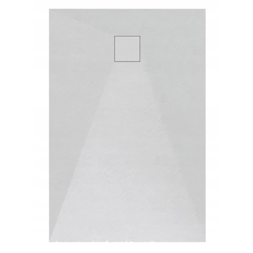 Brodzik prysznicowy prostokątny 120 x 80 cm Biały SMC kompozyt kamienny Teja