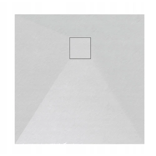 Brodzik prysznicowy kwadratowy 80 x 80 cm Biały SMC kompozyt kamienny Teja