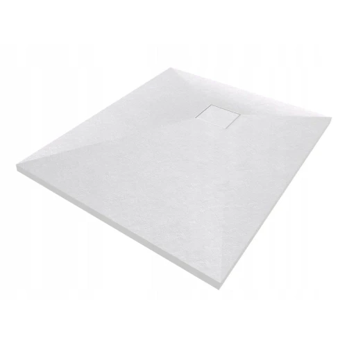 Brodzik prysznicowy prostokątny 90 x 70 cm Biały SMC kompozyt kamienny Teja