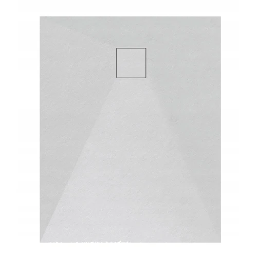 Brodzik prysznicowy prostokątny 100 x 80 cm Biały SMC kompozyt kamienny Teja