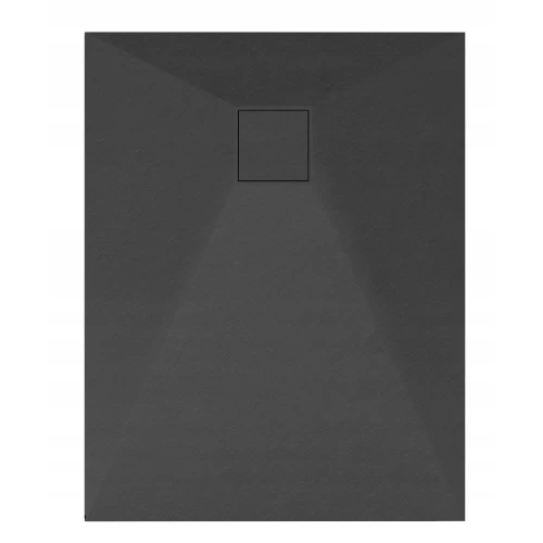 Brodzik prysznicowy prostokątny 90 x 70 cm Czarny SMC kompozyt kamienny Teja 