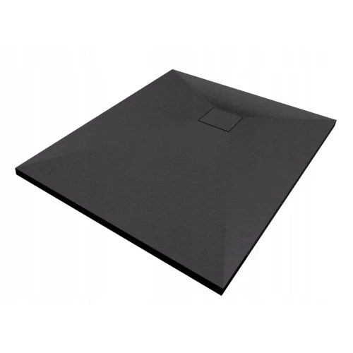 Brodzik prysznicowy prostokątny 90 x 70 cm Czarny SMC kompozyt kamienny Teja 