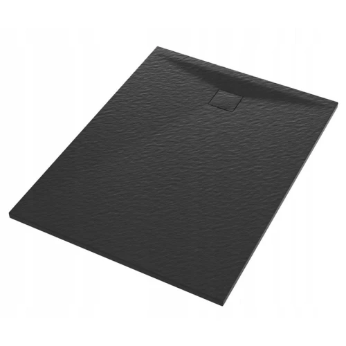 Brodzik prysznicowy prostokątny 120x80 cm czarny SMC kompozyt kamienny Teja