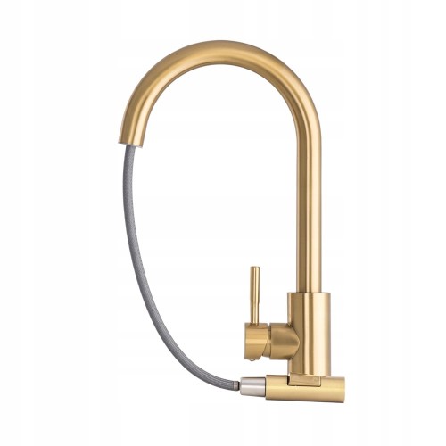 Bateria kuchenna Loseto wyciągana wylewka brushed gold