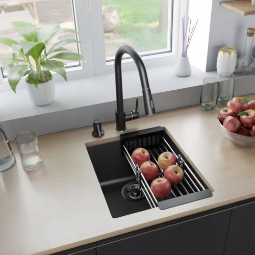 Zlewozmywak czarny Franke Sirius Sid 110-50 Bateria Syfon