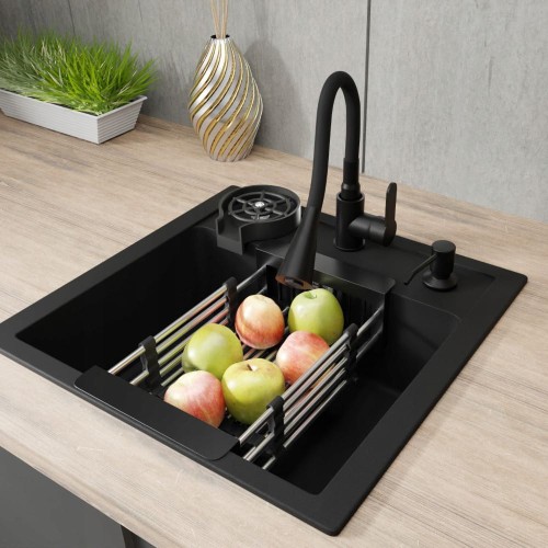 Zestaw - zlew Franke Sirius Sid 610 bateria + dozownik + myjka + koszyk