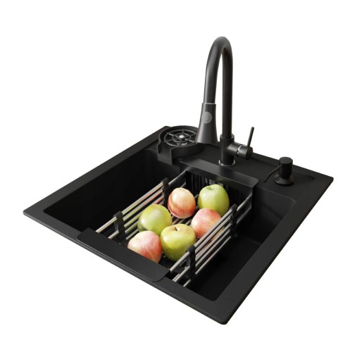 Zestaw zlew Franke Sirius Sid 610 bateria Snake + dozownik + myjka + koszyk