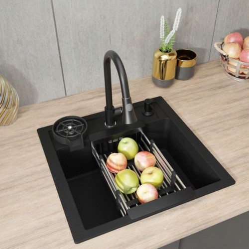 Zestaw zlew Franke Sirius Sid 610 bateria Snake + dozownik + myjka + koszyk