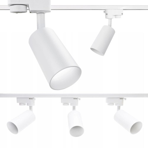 3x Spot Reflektor na GU10 + szynoprzewód 1m / biały / czarny