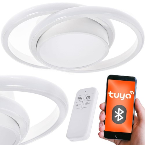 Lampa sufitowa LED ściemnia aplikacja na telefon Tuya SMART Bluetooth + pilot