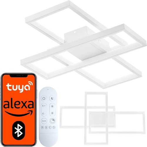 Lampa sufitowa LED ściemnia aplikacja na telefon Tuya SMART Bluetooth + pilot