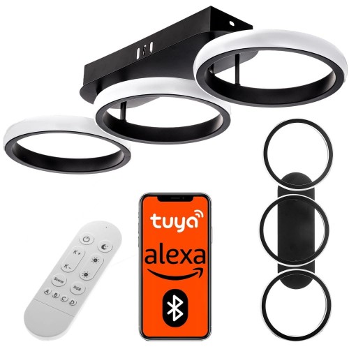 Lampa sufitowa Modern ściemnia 38W aplikacja pilot