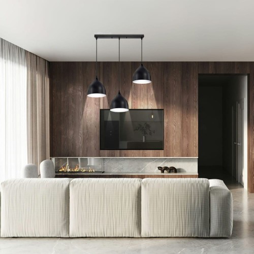 Lampa wisząca 3xE27 Black Kielich