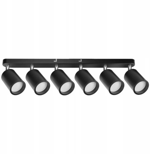 Lampa sufitowa szyna spot oprawa halogenowa GU10 6 / czarna / biała