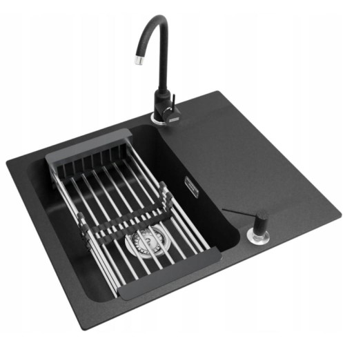 Zestaw - Zlew jednokomorowy Franke Oid 611-62 - bateria - dozownik - ociekacz - syfon