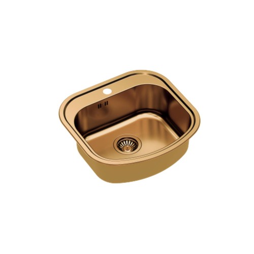 Zlewozmywak stalowy Ray 110 SteelQ PVD miedziany / złoty