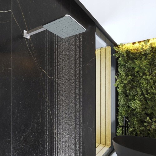 Deszczownica natryskowa prysznicowa Chrom kwadratowa 200 mm