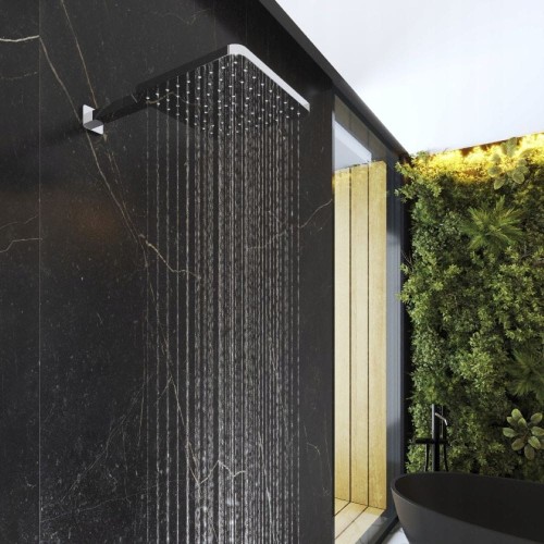 Deszczownica natryskowa prysznicowa Chrom kwadratowa 225 mm