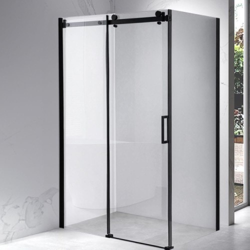 Kabina prysznicowa prostokątna BS14A czarna 100 x 90 cm