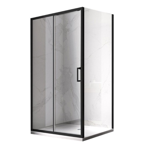 Kabina prysznicowa prostokątna KZ103 czarna 90 x 80 cm