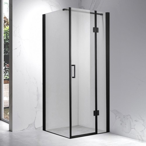 Kabina prysznicowa kwadratowa KZ1390B czarna 90 x 90 cm
