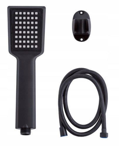 Zestaw natryskowy prysznicowy czarny wąż słuchawka