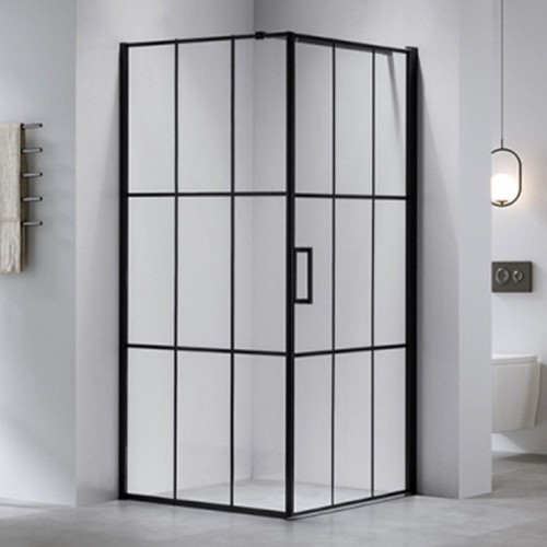 Kabina prysznicowa kwadratowa BS13B czarna 90 x 90 cm