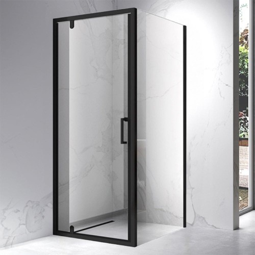 Kabina prysznicowa kwadratowa KZ04C czarna 90 x 90 cm