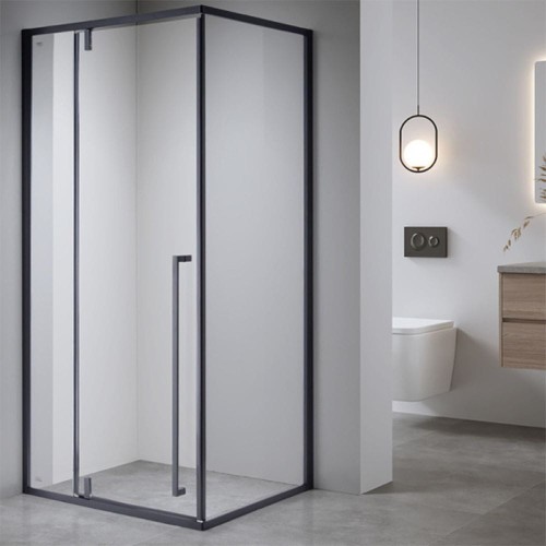 Kabina prysznicowa prostokątna BS12C czarna 120 x 80 cm