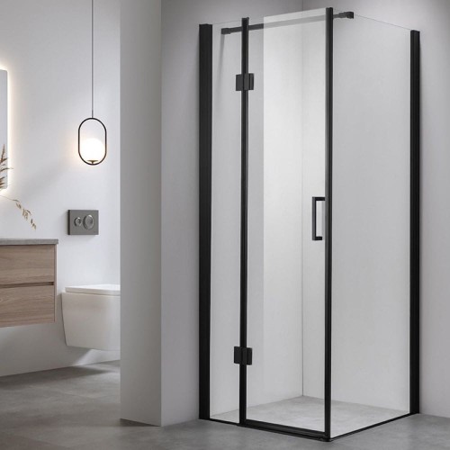 Zestaw - kabina prysznicowa kwadratowa 80x80 cm - brodzik - syfon 