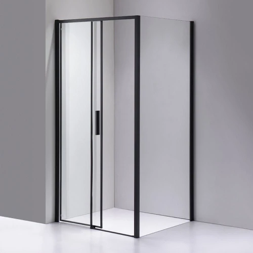 Kabina prysznicowa prostokątna super slim nova czarna 120 x 80 cm