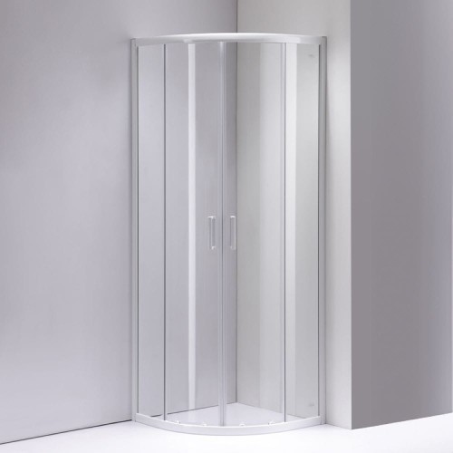 Kabina prysznicowa półokrągła KZ94A biała 80 x 80 cm