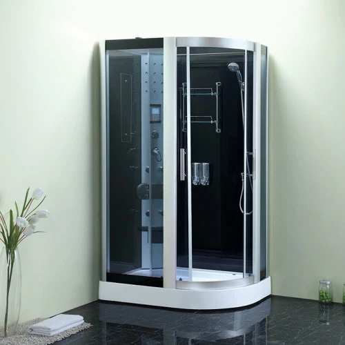 Kabina prysznicowa z hydromasażem Monako 9914R prawa chrom 120 x 85 cm