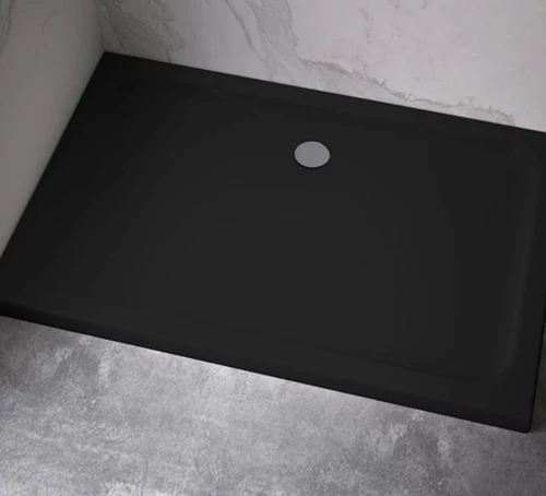 Brodzik prysznicowy prostokątny slim ST03C czarny 120 x 80 cm