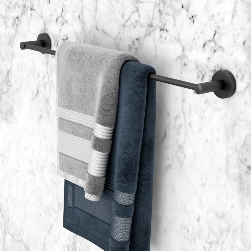 Reling wieszak na ręcznik okrągły czarny