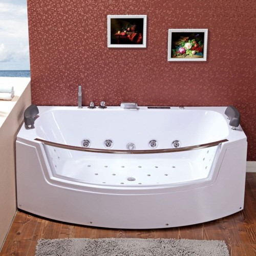 Wanna z hydromasażem Suprema 664 biała 185 x 110 cm 