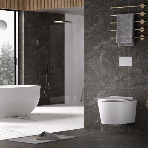 Miska WC wisząca Tornado Elite-WH-03 biała deska wolnoopadająca Duroplast 