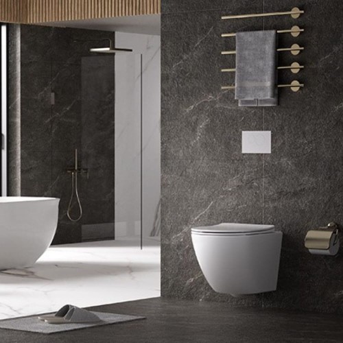 Miska WC wisząca Rimless Puro-WH-03 biała deska wolnoopadająca Duroplast