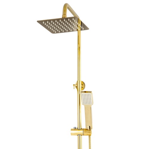 Rodez złoty zestaw natryskowy prysznicowy z deszczownicą