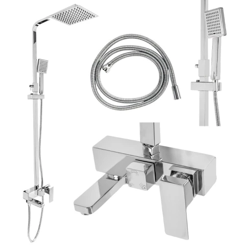 Bateria prysznicowa łazienkowa z deszczownicą F170A chrom