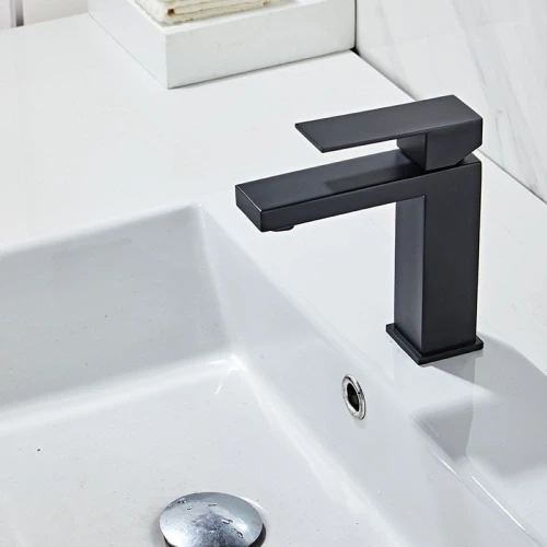 Bateria umywalkowa łazienkowa F211B czarna
