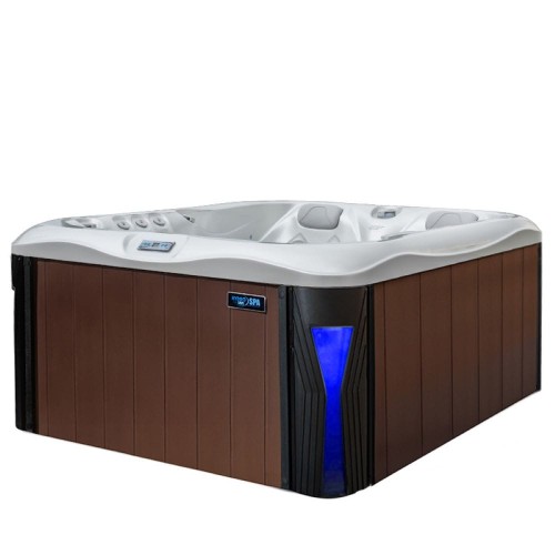 Jacuzzi ogrodowe wanna SPA530 biała perła obudowa kawa