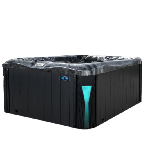 Jacuzzi ogrodowe wanna SPA530 czarna fala obudowa antracyt