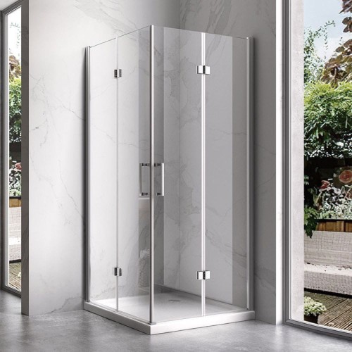 Kabina prysznicowa kwadratowa ZES-KZ08B-80 chrom 80 x 80 cm